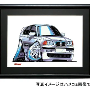 【KOOLART】BMW E46 （銀）のイラスト P0731