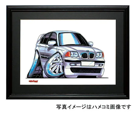 【KOOLART】BMW E46 （銀）のイラスト P0731