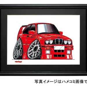 【KOOLART】BMW E30 M3（赤・前）のイラスト P0745