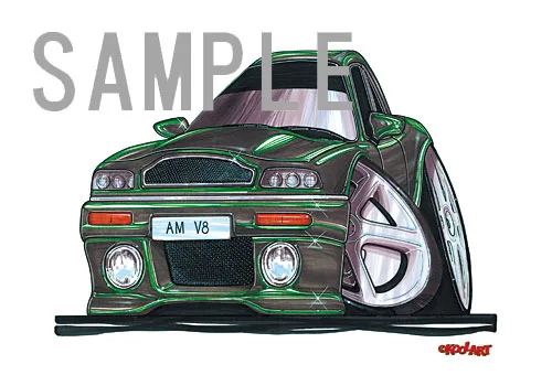 【KOOLART】アストンマーティン ヴァンテージ（前） のイラスト P0291
