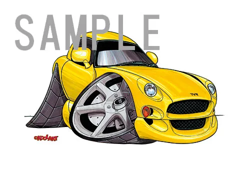 【KOOLART】TVR CERBERA YELLOW のイラスト P0330