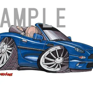 【KOOLART】アストンマーティン DB7（青） のイラスト P0343