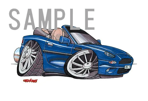 【KOOLART】アストンマーティン DB7（青） のイラスト P0343