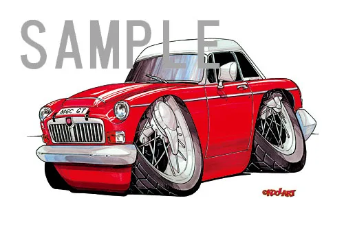 【KOOLART】モーリス・ガレージズ MGC GT のイラスト P0776