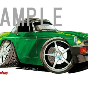 【KOOLART】モーリス・ガレージズ MGB GREEN のイラスト P1254