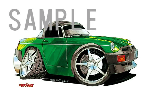 【KOOLART】モーリス・ガレージズ MGB GREEN のイラスト P1254