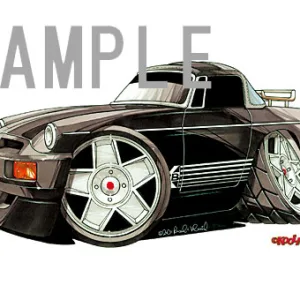 【KOOLART】モーリス・ガレージズ MGB LIMITED EDITION BLACK のイラスト P1255