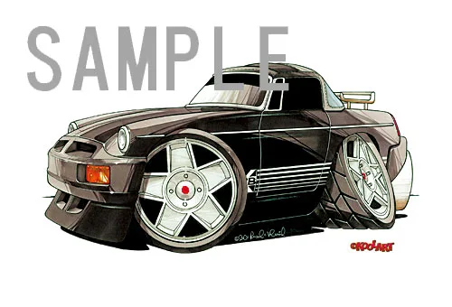【KOOLART】モーリス・ガレージズ MGB LIMITED EDITION BLACK のイラスト P1255