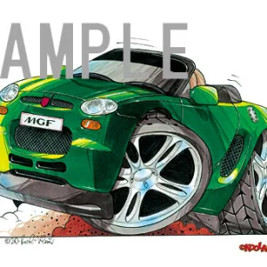 【KOOLART】モーリス・ガレージズ MGF GREEN のイラスト P1265