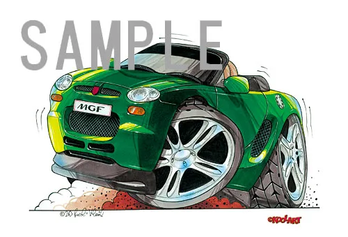 【KOOLART】モーリス・ガレージズ MGF GREEN のイラスト P1265