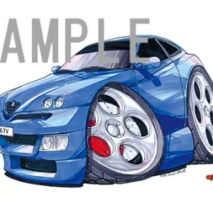 【KOOLART】アルファロメオ GTV （青） のイラスト P1429