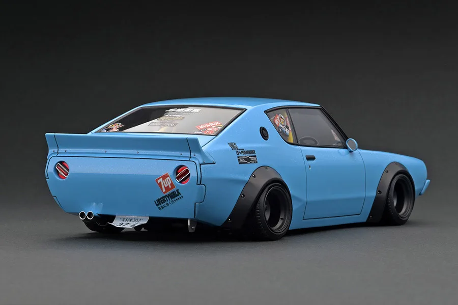 ignitionmodel 1/18 LB-WORKS ケンメリ 2ドア ライトブルー IG3219 - 画像 (3)