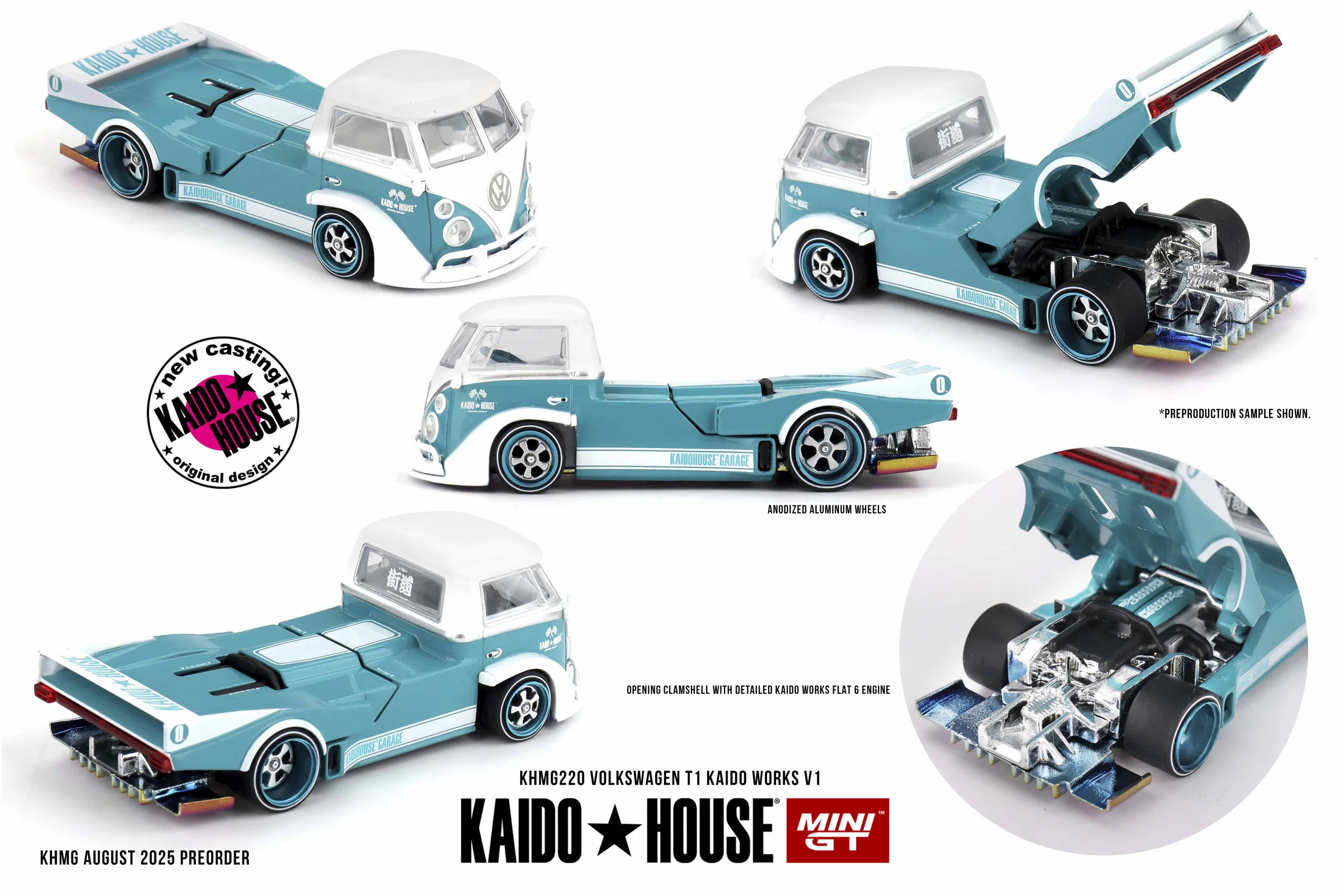 1/64 フォルクスワーゲン T1 KAIDO WORKS V1(左ハンドル) KHMG220 - 画像 (2)