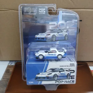 POP RACE x Enigma 1/64 マツダ RX-7 FD3S ブルー/ホワイト PRE021