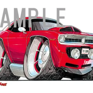 【KOOLART】 PLYMOUTH BARRACUDA のイラスト P1123
