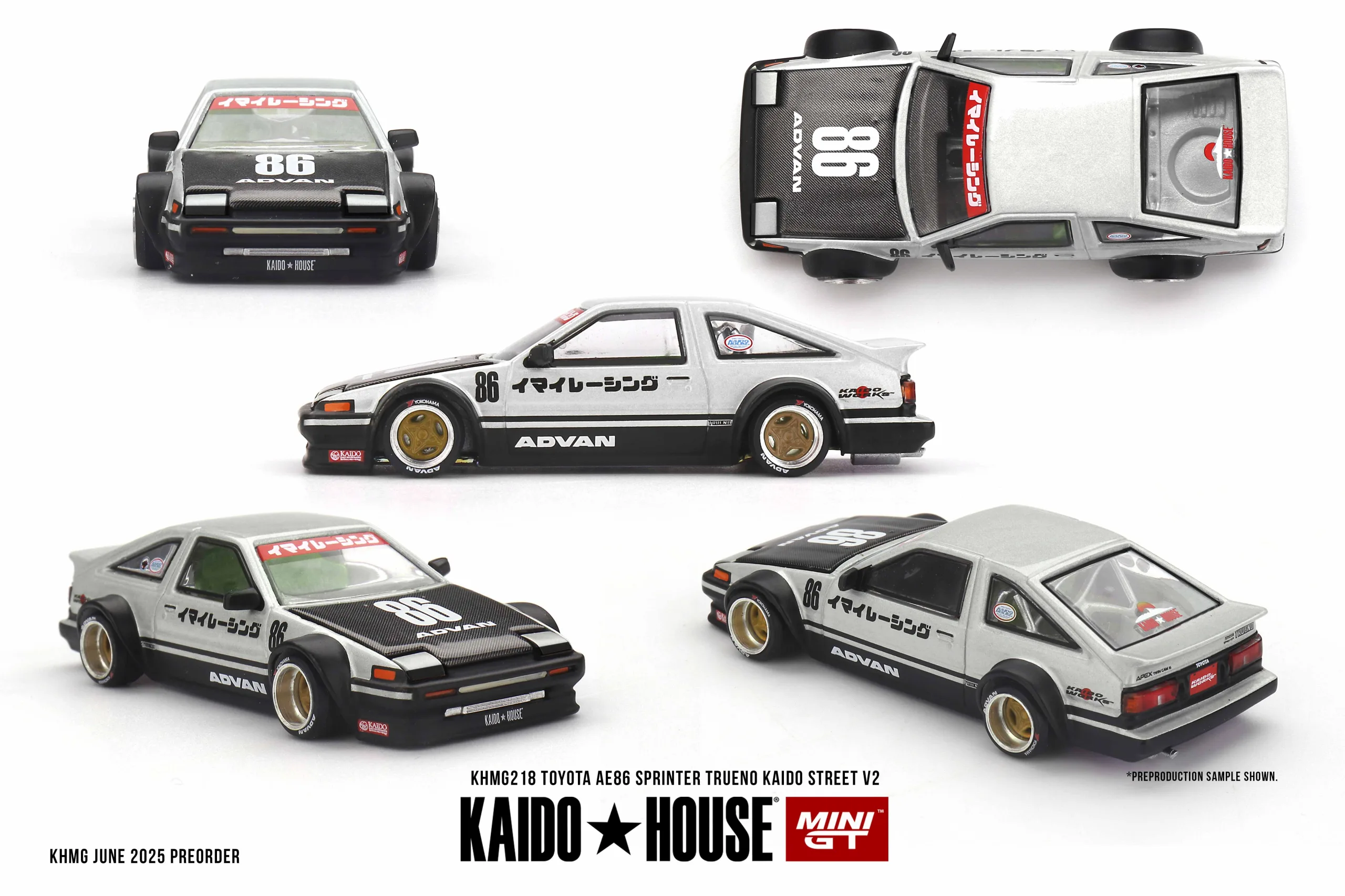 1/64 トヨタ AE86 スプリンタートレノ Kaido ストリート V2（右ハンドル） KHMG218 - 画像 (2)