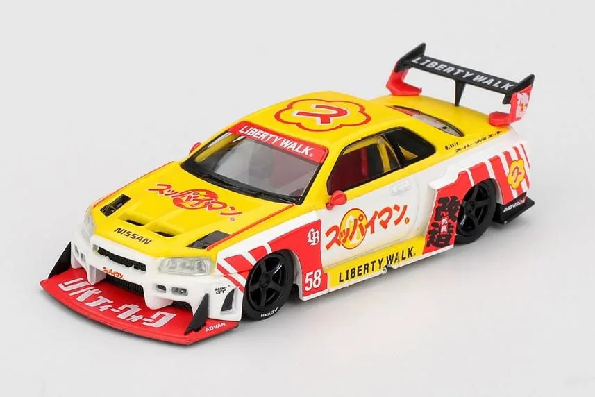 1/64 日産 LB-ER34 スーパーシルエット スッパイマン 沖縄 (右ハンドル) MGT01204-BL ブリスター仕様 - 画像 (2)
