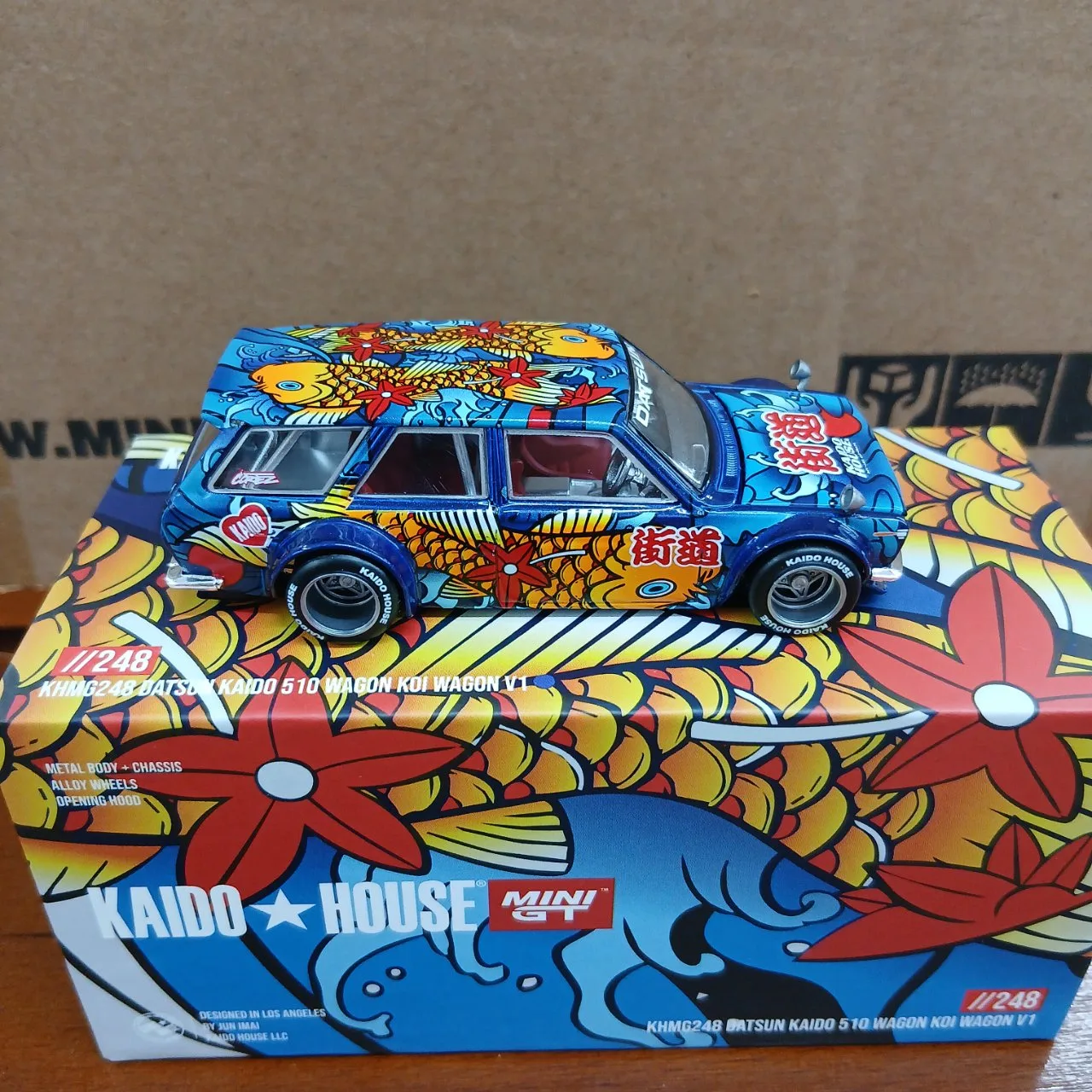 1/64 ダットサン KAIDO 510 ワゴン 鯉ワゴン V1（右ハンドル)）KHMG248 - 画像 (8)