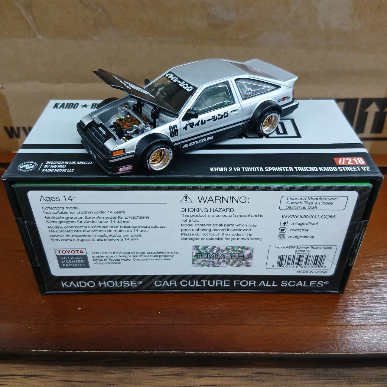1/64 トヨタ AE86 スプリンタートレノ Kaido ストリート V2（右ハンドル） KHMG218 - 画像 (3)