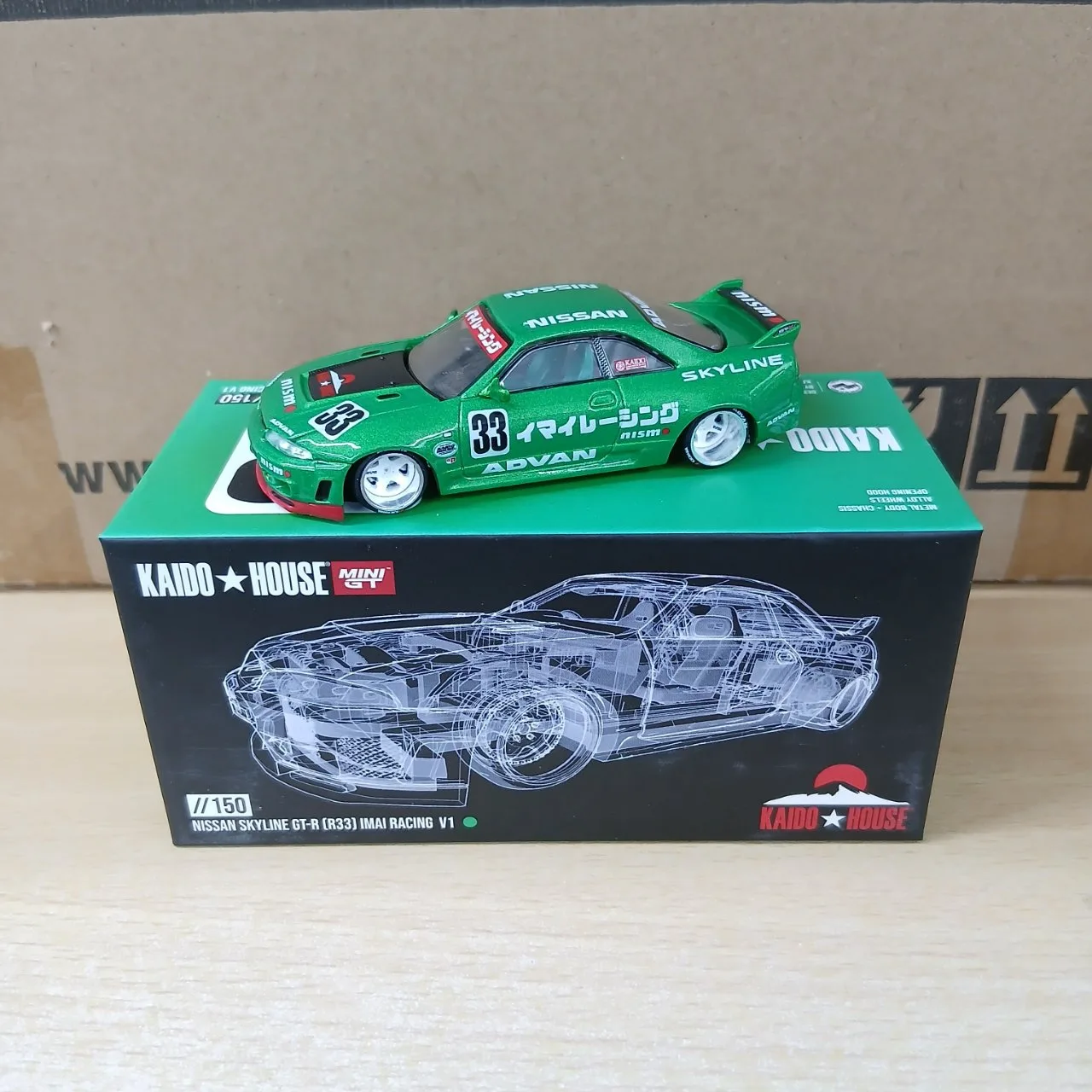 1/64 ニッサン スカイライン GT-R R33 イマイレーシング V1(右ハンドル) KHMG150