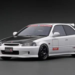 ignitionmodel 1/18 ホンダ シビック (EK9) Type R ホワイト IG2674 カーボンボンネット
