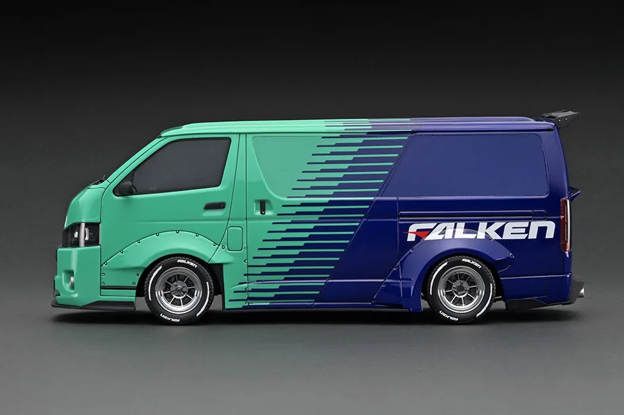 ignitionmodel 1/18 ティエスディ ワークス ハイエース グリーン ブルー IG2809 FALKEN - 画像 (2)