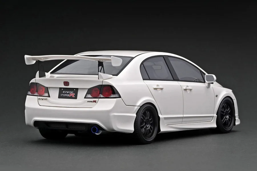 ignitionmodel 1/18 ホンダ シビック (FD2) タイプR ホワイト カーボンボンネット IG2827 - 画像 (2)